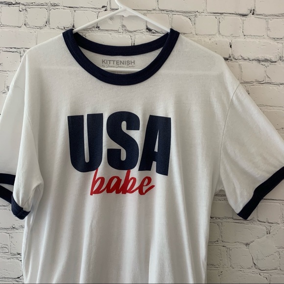 Kittenish by Jessie James Decker USA Babe Short sleeve tee shirt | size XL - Picture 2 of 8
